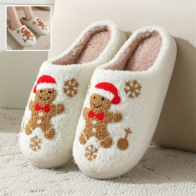 Fluffy Gingerbread Slippers
