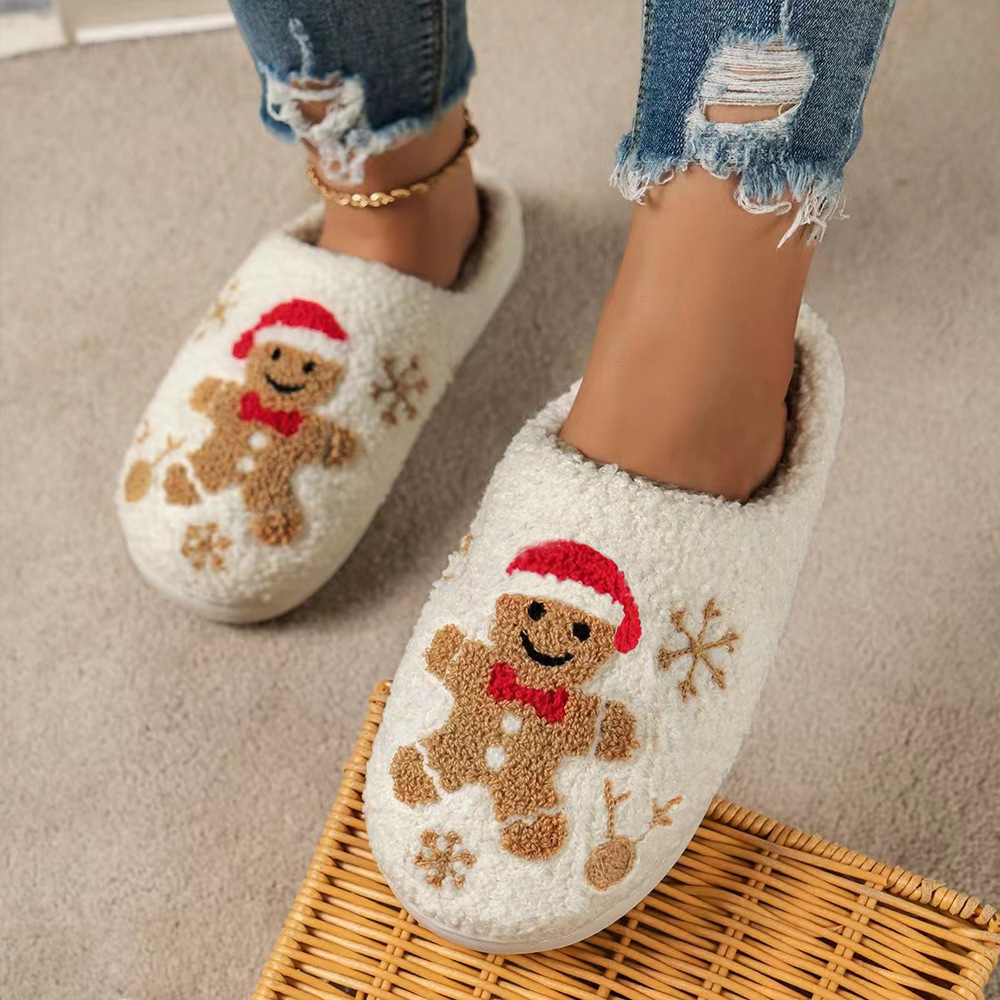 Fluffy Gingerbread Slippers