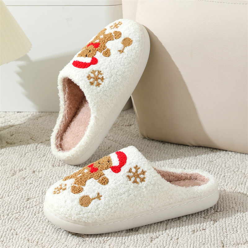 Fluffy Gingerbread Slippers