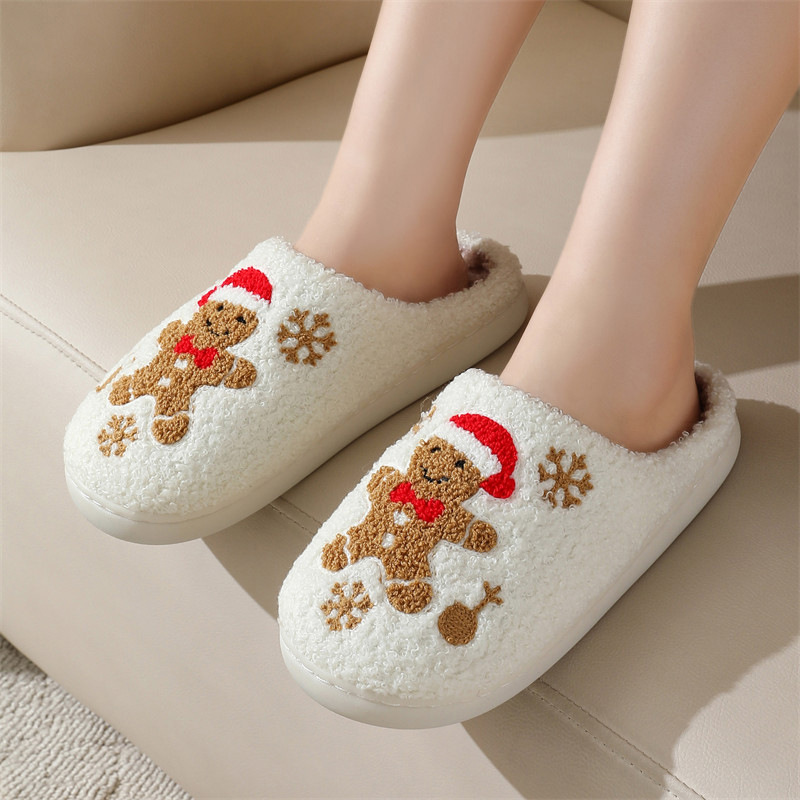 Fluffy Gingerbread Slippers