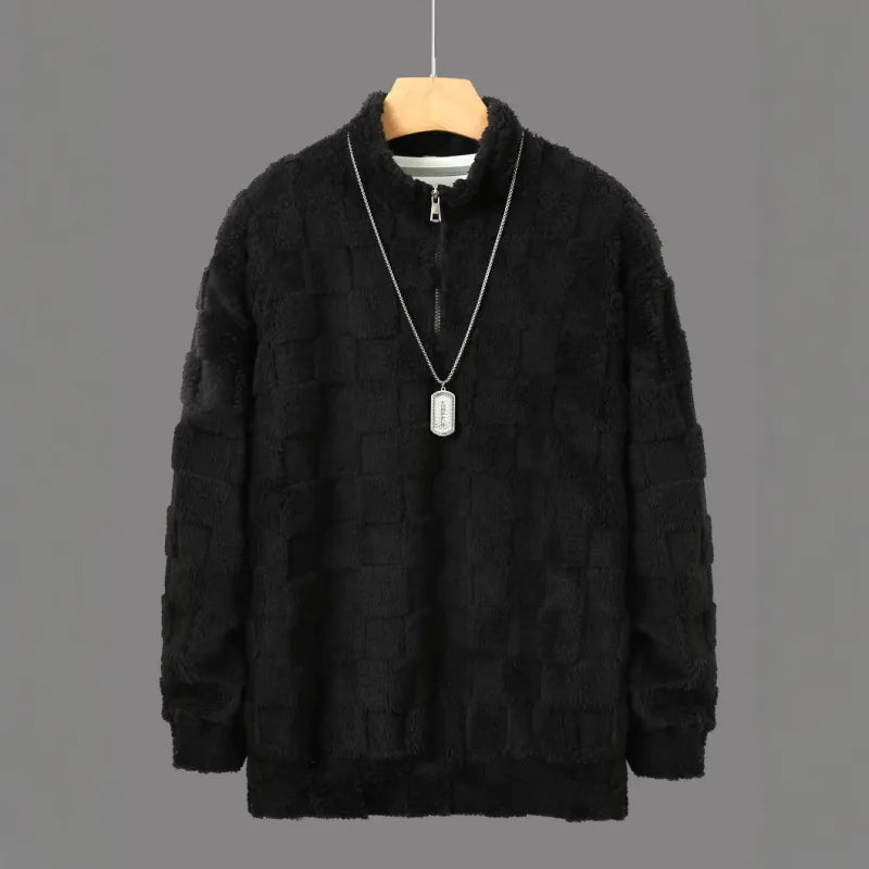 Quarter Zip Fluffy Hoodie