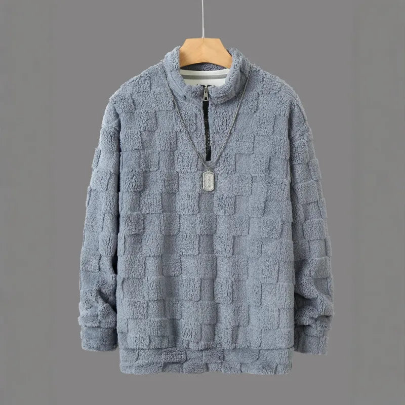 Quarter Zip Fluffy Hoodie