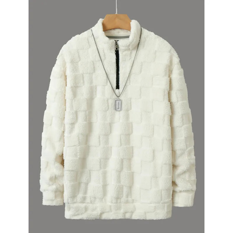 Quarter Zip Fluffy Hoodie