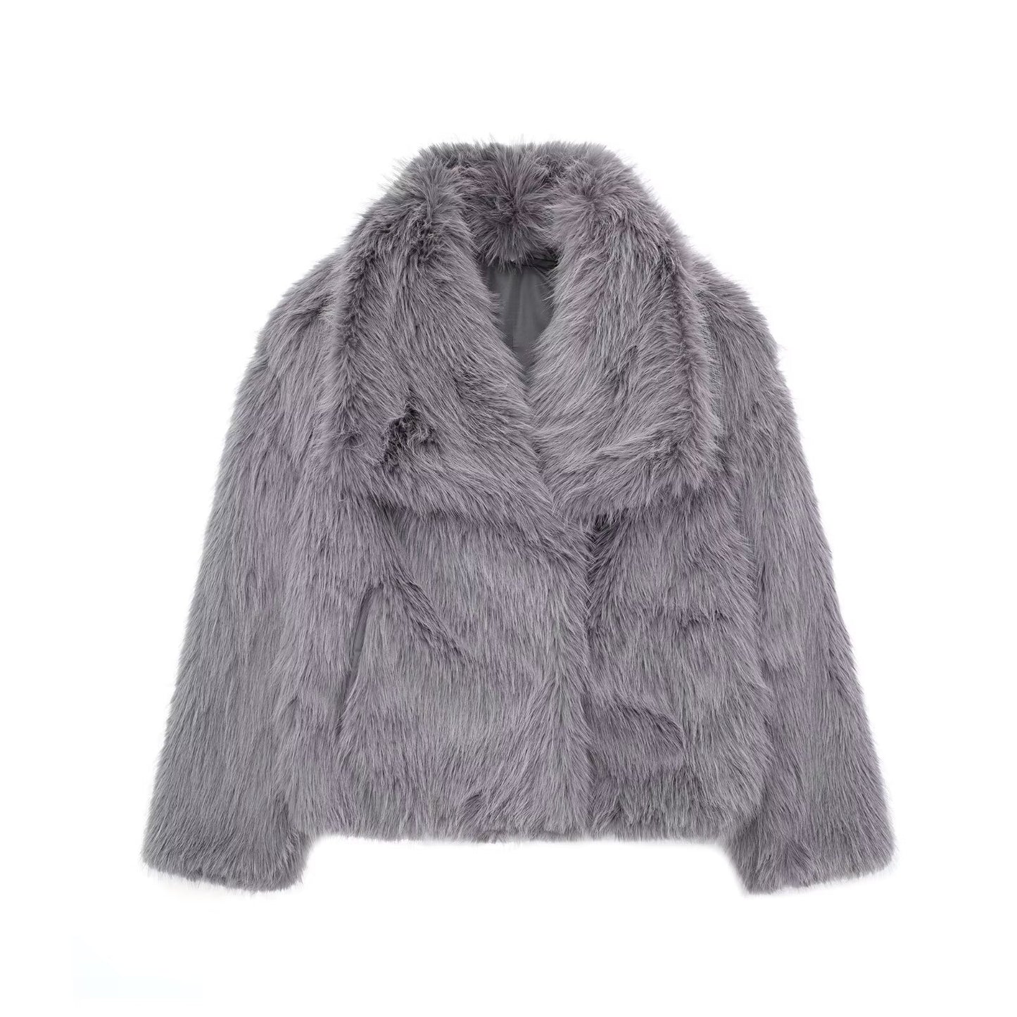 Fluffy Faux Fur Coat