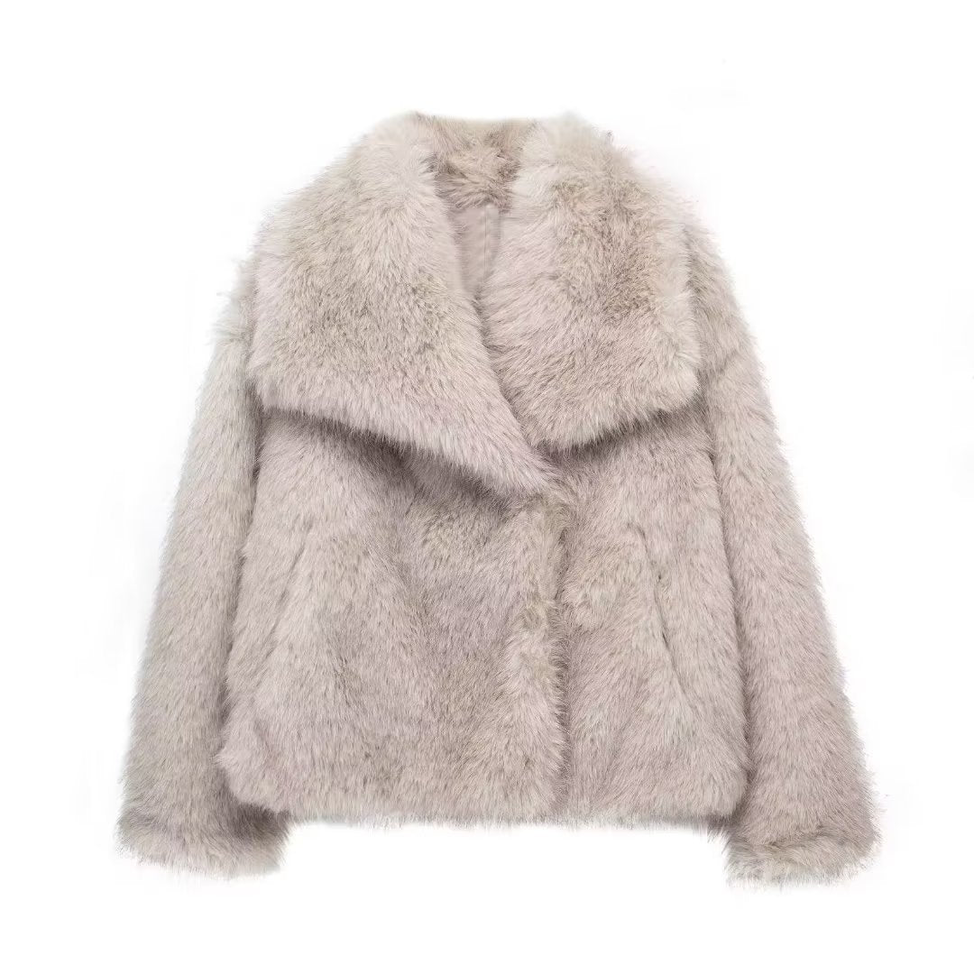 Fluffy Faux Fur Coat