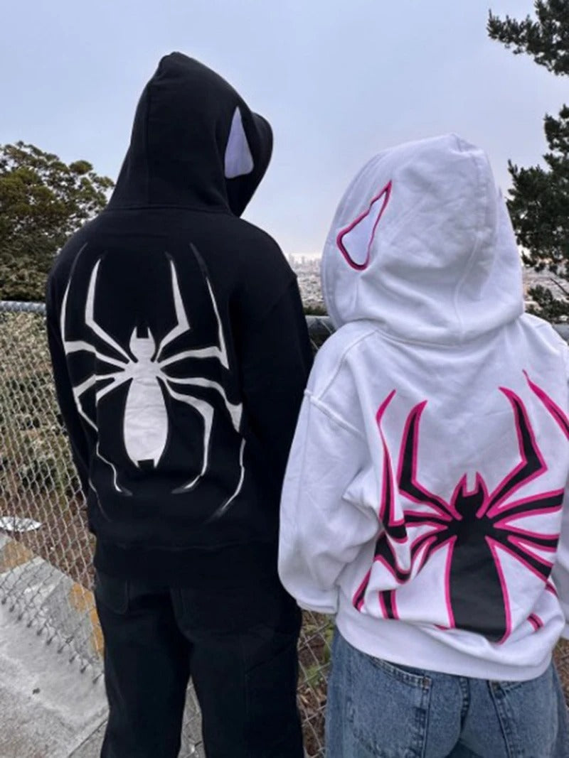 Spider Punk Zip-Up Hoodie