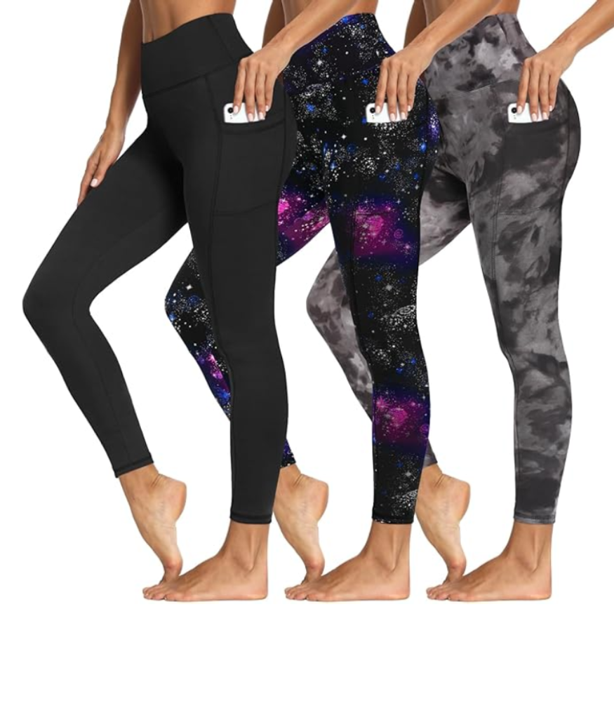 3 Pack Tummy Control Leggings with Pockets BGG