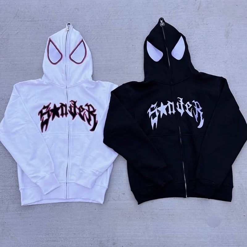 Spider Punk Zip-Up Hoodie