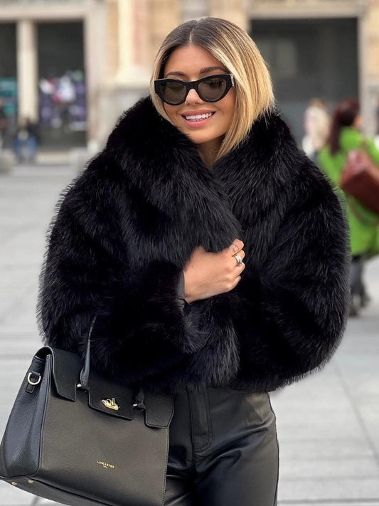 Fluffy Faux Fur Coat