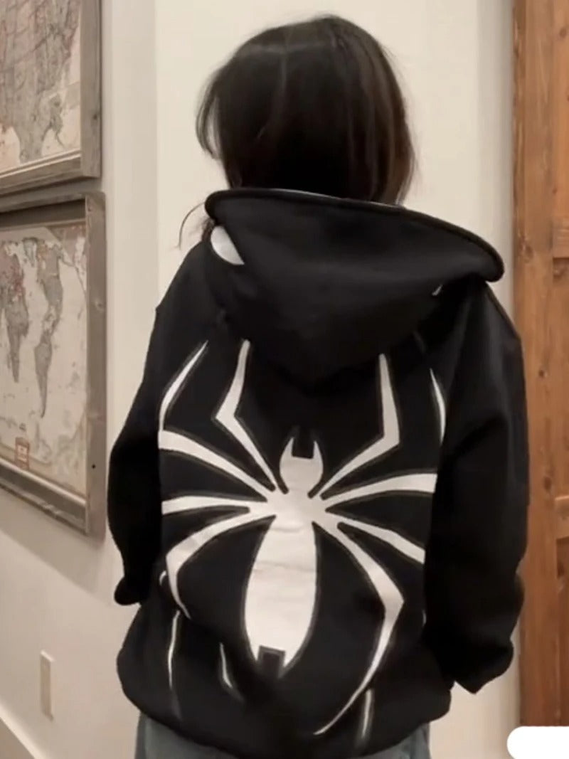 Spider Punk Zip-Up Hoodie