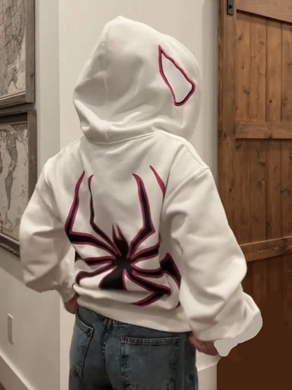 Spider Punk Zip-Up Hoodie